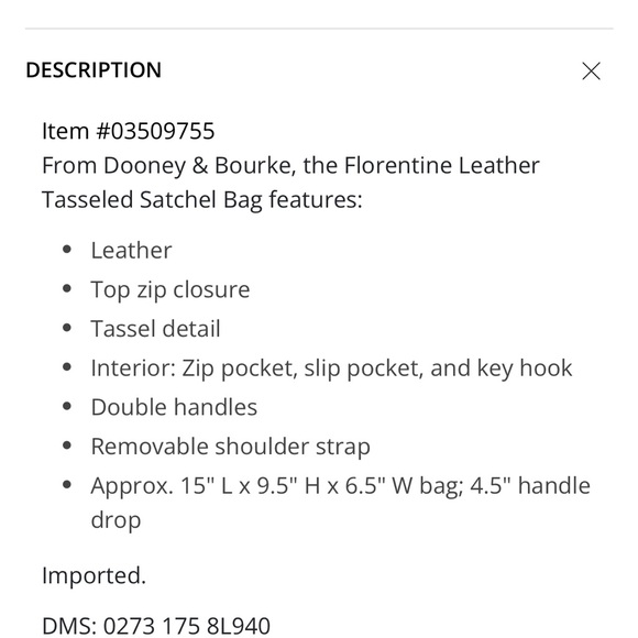 Dooney and Bourke Florentine hobo bag - Picture 5 of 11